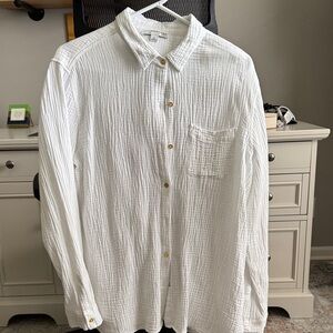 White Textured Men's Shirt
